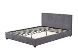 Lit Roma – Tissu gris, 160 × 200 cm – vue 4