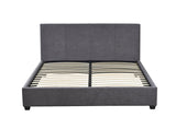 Lit Roma – Tissu gris, 140 × 200 cm – vue principale