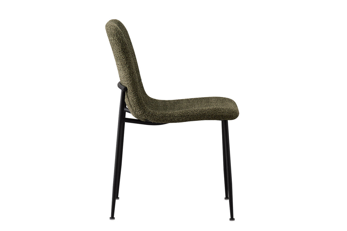 Chaise Alice – Bouclé vert – vue 5