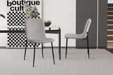 Chaise Alice – Corduroy gris clair – vue 4