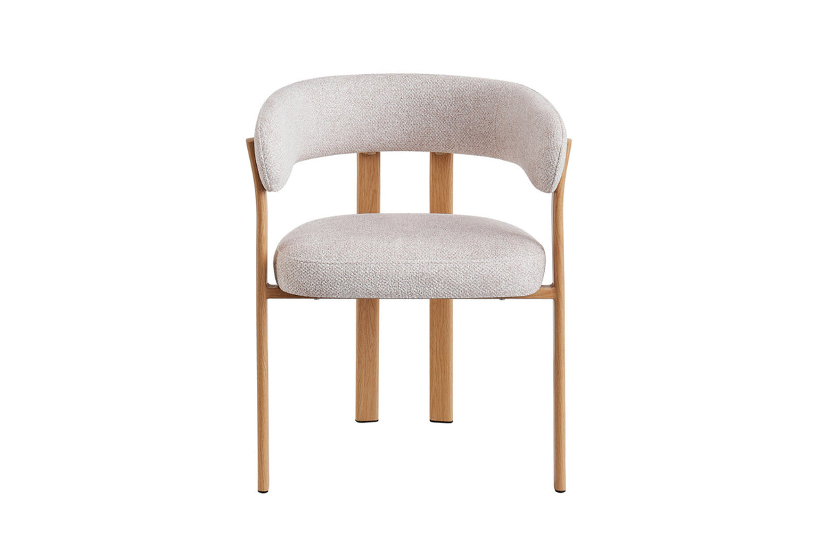 Chaise avec accoudoirs Julia – Naturel – vue principale