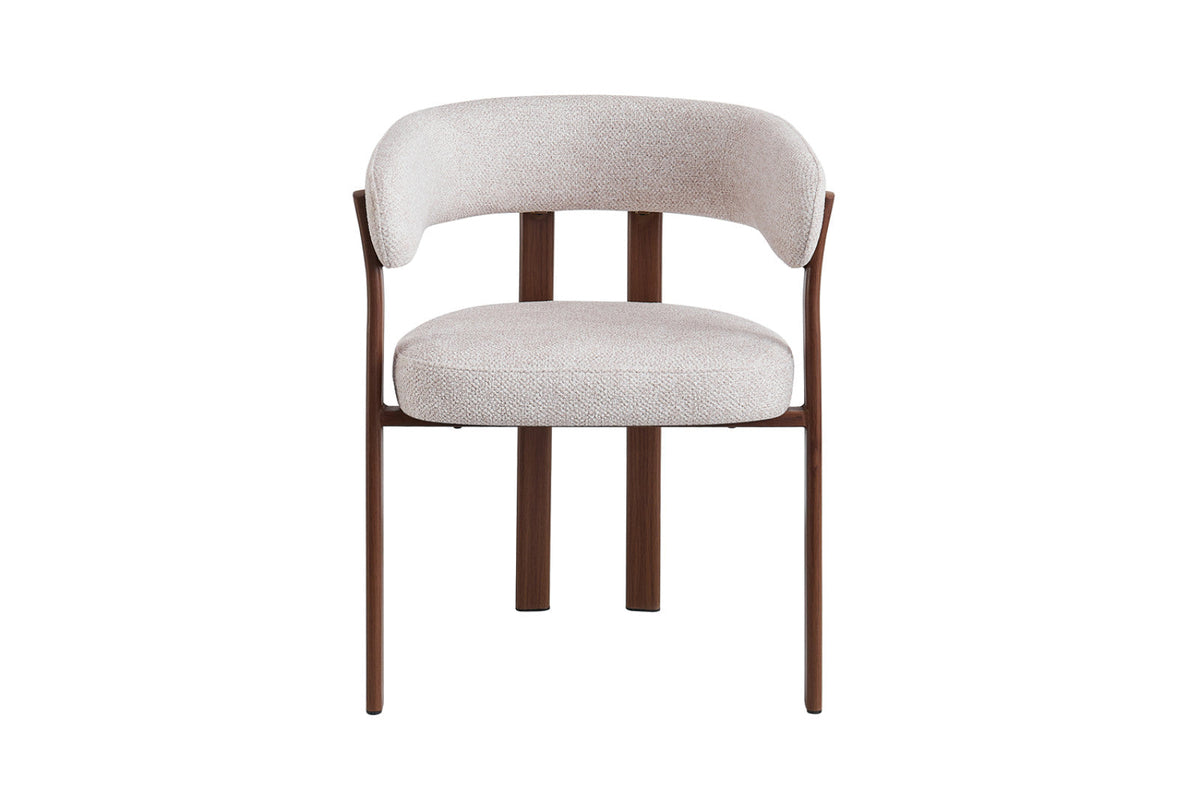 Chaise avec accoudoirs Julia – Noyer – vue principale