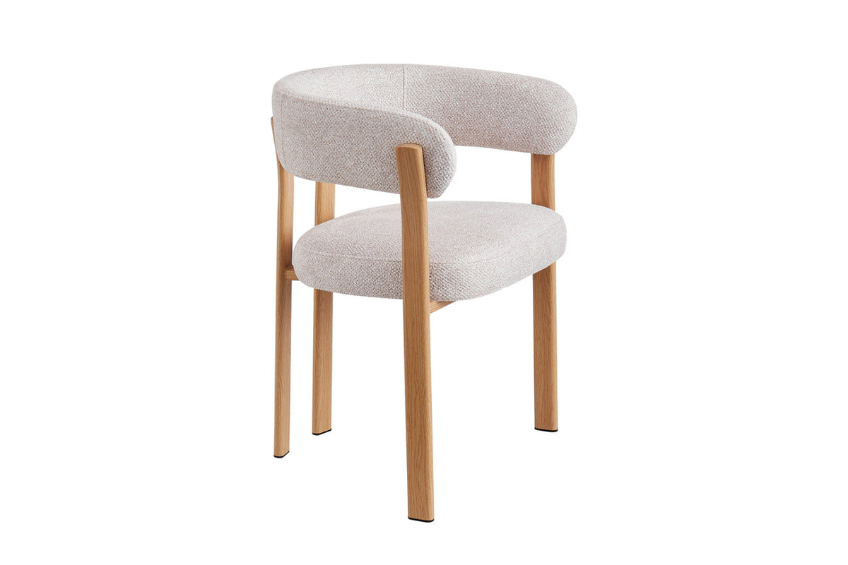 Chaise avec accoudoirs Julia – Naturel – vue 5