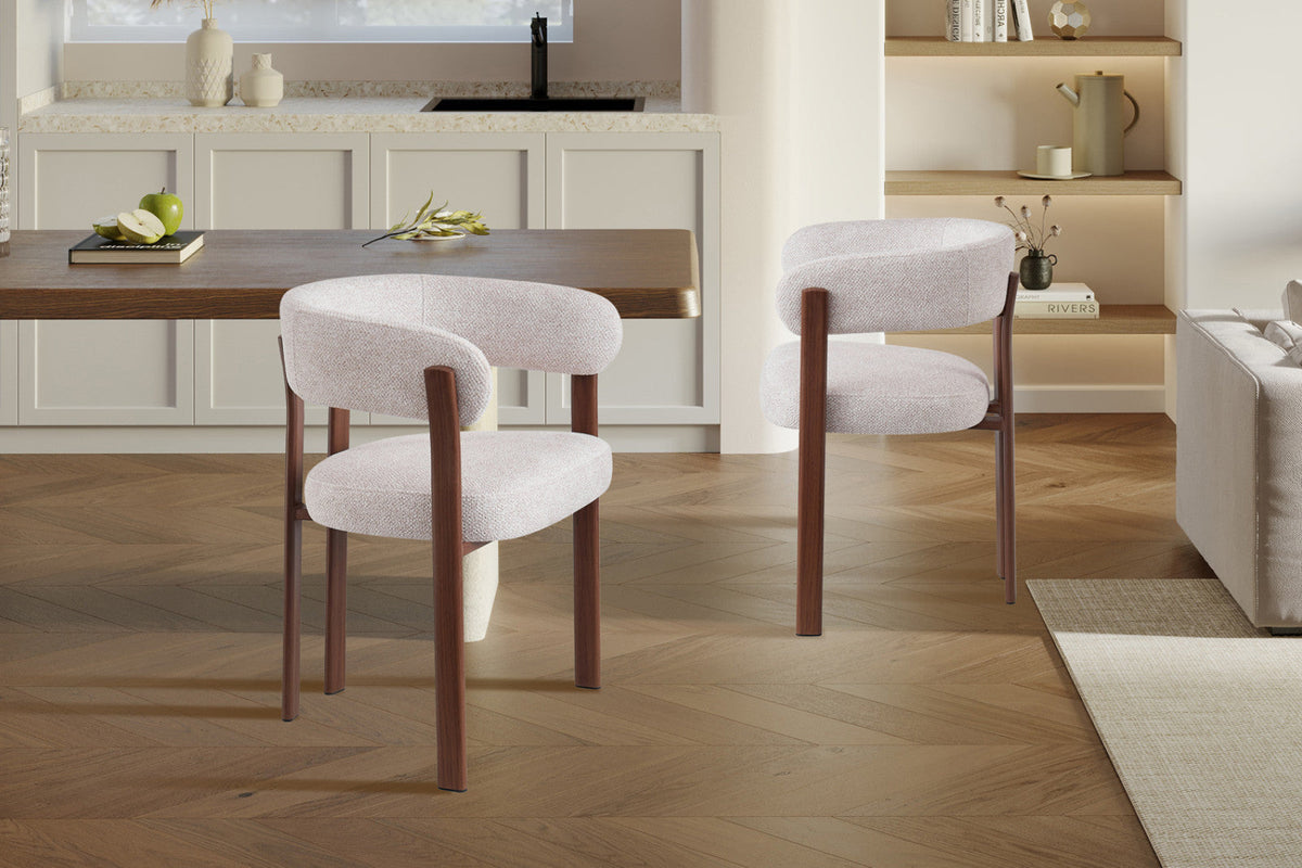 Chaise avec accoudoirs Julia – Noyer – vue 4
