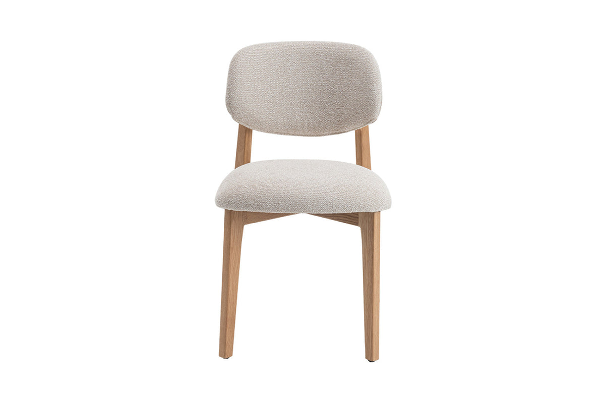Chaise Carmen – Chêne naturel, tissu beige – vue principale
