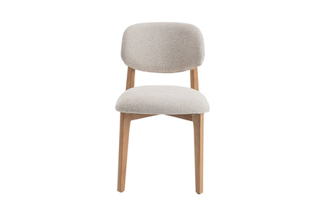 Chaise Carmen – Chêne naturel, tissu beige – vue principale