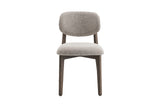 Chaise Carmen – Chêne fumé, tissu sable – vue principale