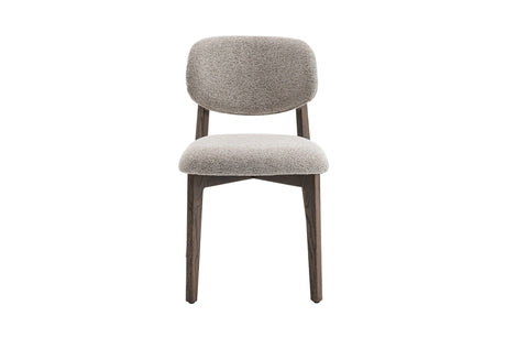 Chaise Carmen – Chêne fumé, tissu sable – vue principale