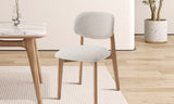 Chaise Carmen – Chêne naturel, tissu beige – vue 3