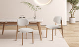 Chaise Carmen – Chêne naturel, tissu beige – vue 4