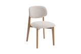 Chaise Carmen – Chêne naturel, tissu beige – vue 5
