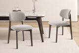 Chaise Carmen – Chêne fumé, tissu sable – vue 2