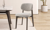 Chaise Carmen – Chêne fumé, tissu sable – vue 3