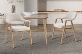 Chaise Coralie – Chêne naturel, tissu beige – vue 2