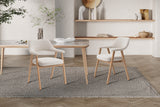 Chaise Coralie – Chêne naturel, tissu beige – vue 4