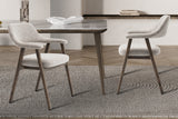 Chaise Coralie – Chêne fumé, tissu sable – vue 2
