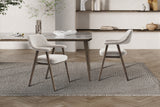 Chaise Coralie – Chêne fumé, tissu sable – vue 4