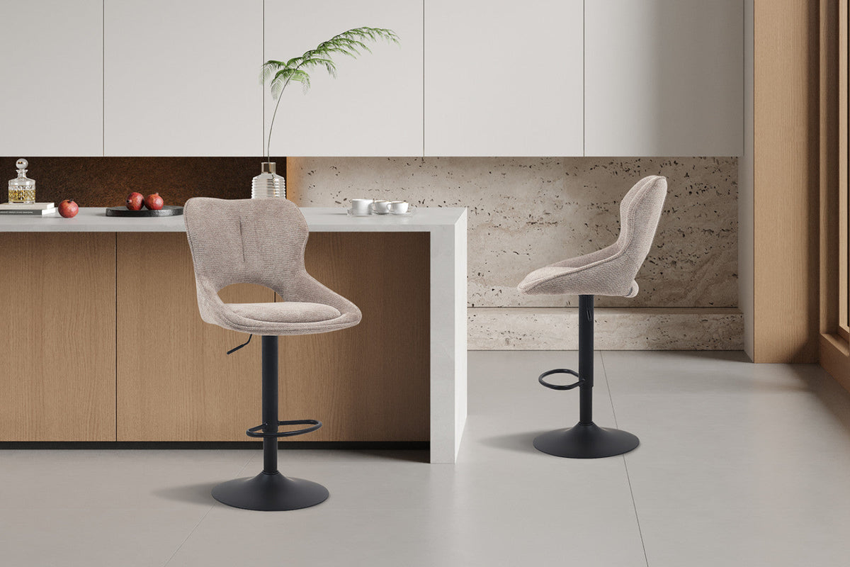 Chaise de bar Mori – Poivre – vue 4