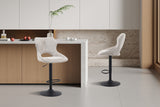 Chaise de bar Mori – Gris clair – vue 4