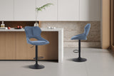 Chaise de bar Mori – Bleu – vue 4