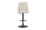 Chaise de bar pivotante Sabine – Écru – vue principale