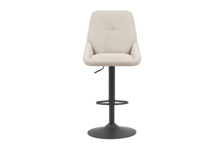 Chaise de bar pivotante Sabine – Écru – vue principale