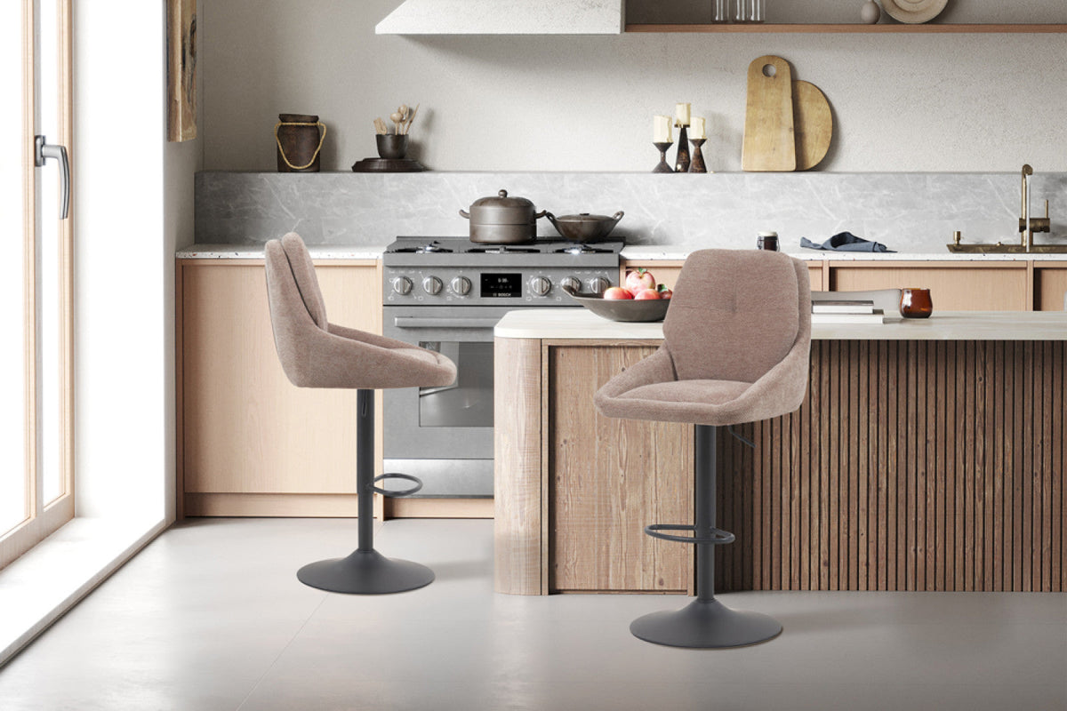 Chaise de bar pivotante Sabine – Sable – vue 4