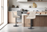 Chaise de bar pivotante Sabine – Écru – vue 4