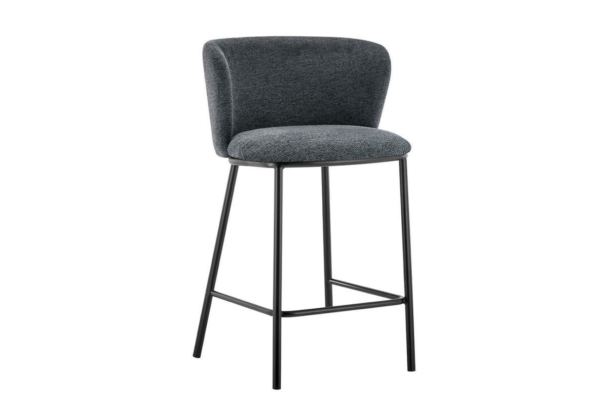 Chaise de comptoir Arthur – Gris foncé – vue 4