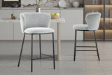 Chaise de comptoir Arthur – Gris clair – vue 2