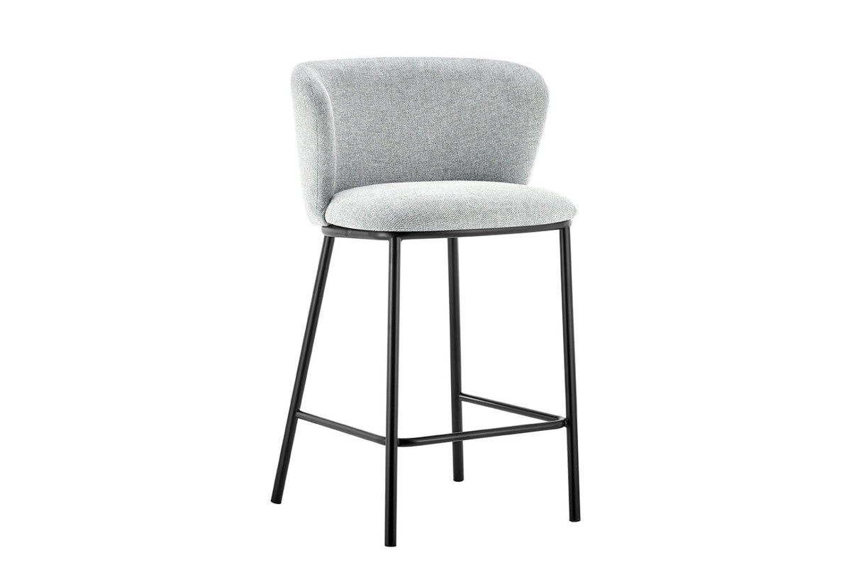 Chaise de comptoir Arthur – Gris clair – vue 4