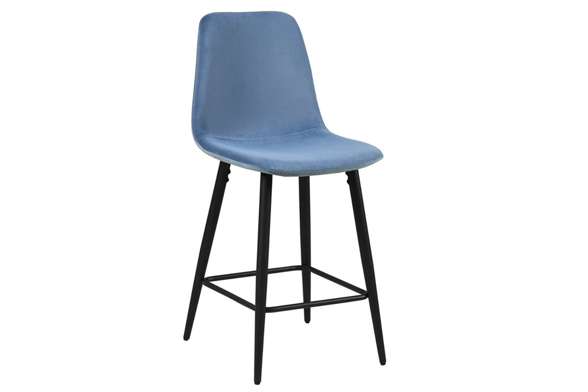 Chaise de comptoir Boy – Bleu clair – vue 3