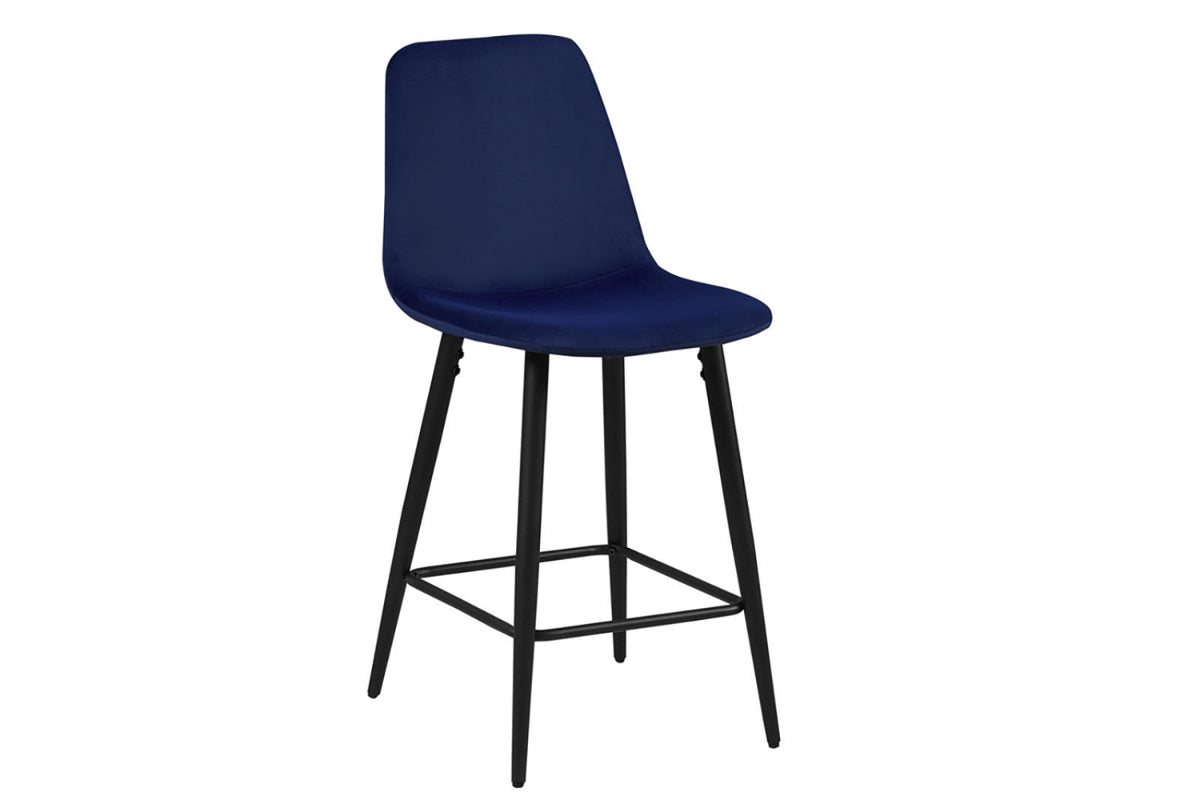 Chaise de comptoir Boy – Bleu foncé – vue 3