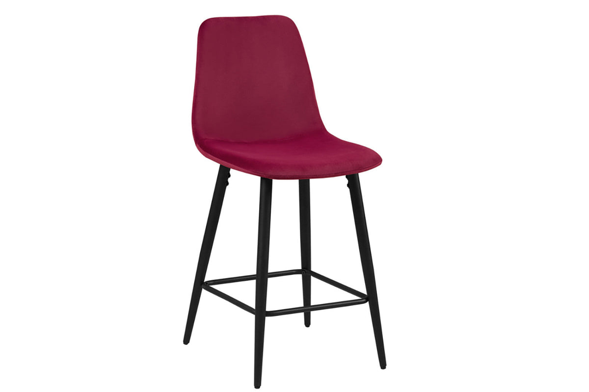 Chaise de comptoir Boy – Bordeaux – vue 3