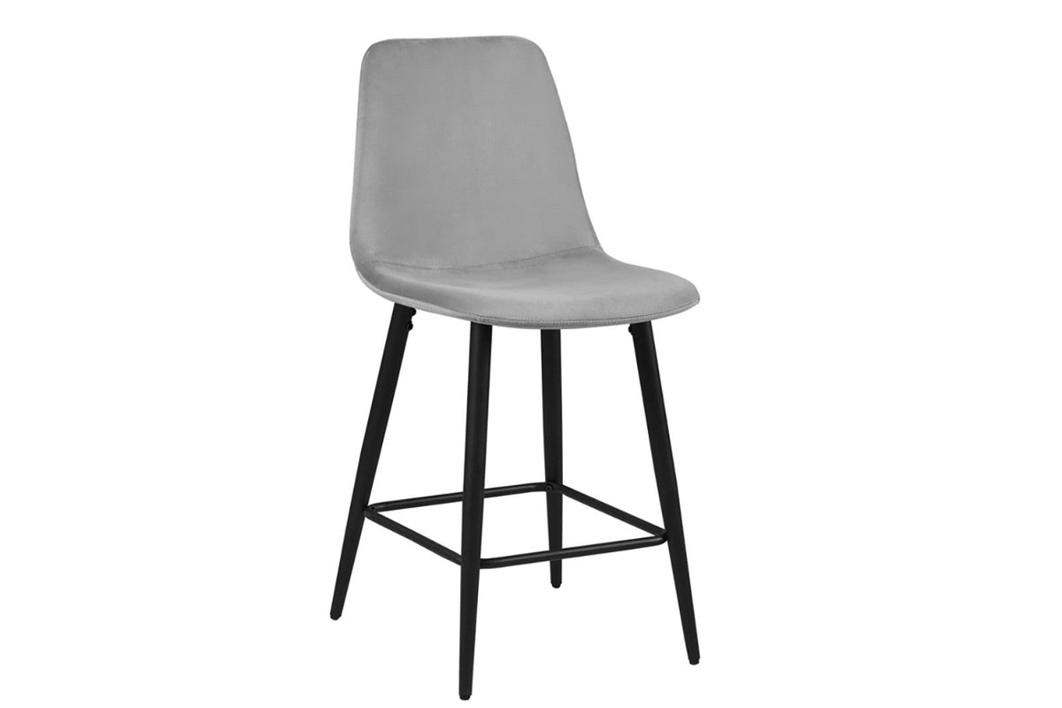Chaise de comptoir Boy – Gris – vue 3