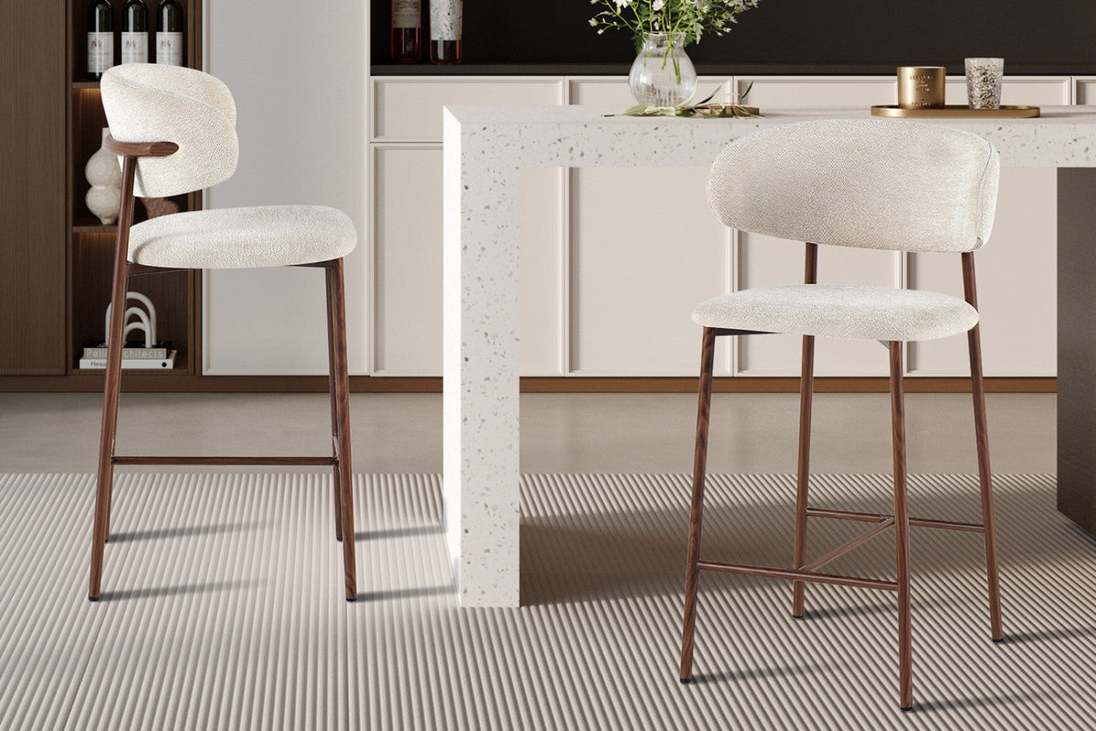 Chaise de comptoir Coco – Beige – vue 2