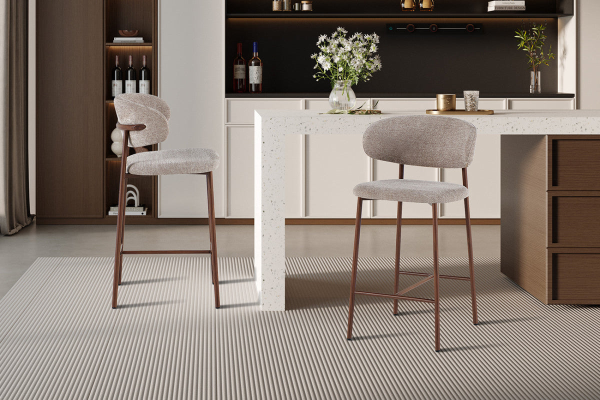 Chaise de comptoir Coco – Sable – vue 4