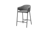 Chaise de comptoir Hugo – Gris foncé – vue 5