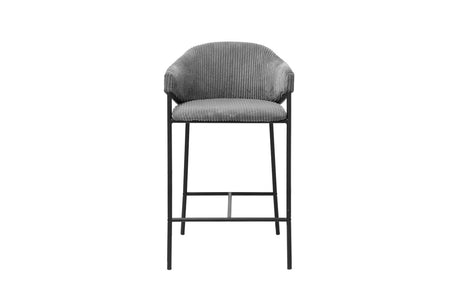 Chaise de comptoir Hugo – Gris foncé – vue principale