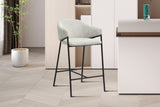 Chaise de comptoir Hugo – Gris clair – vue 3