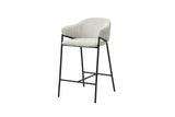 Chaise de comptoir Hugo – Gris clair – vue 5