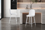 Chaise de comptoir Jasmin – Blanc – vue 4