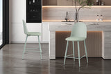 Chaise de comptoir Jasmin – Gris-vert – vue 4