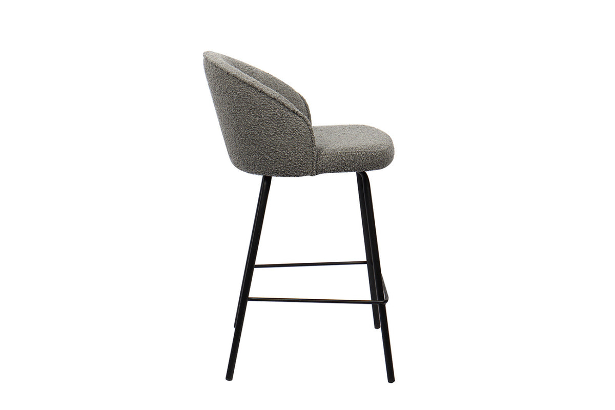 Chaise de comptoir June – Gris – vue 5