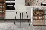 Chaise de comptoir June – Blanc – vue 3