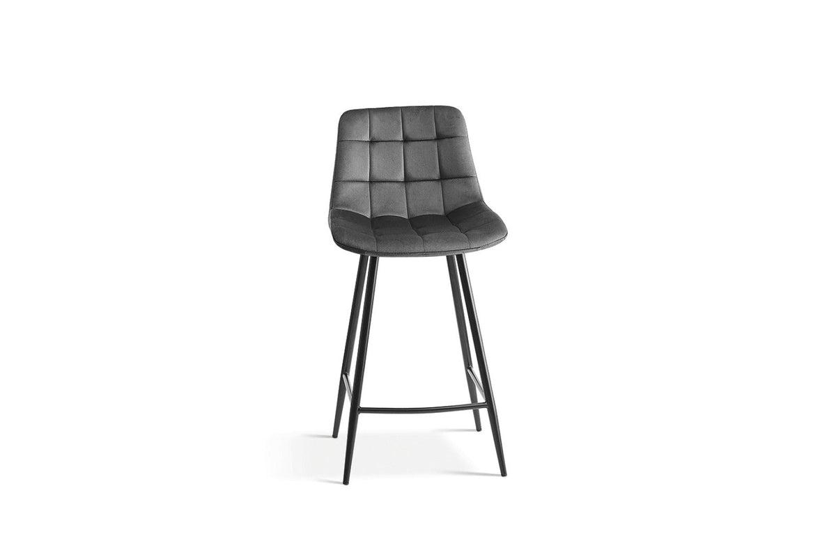 Chaise de comptoir Juta – Gris foncé – vue 4