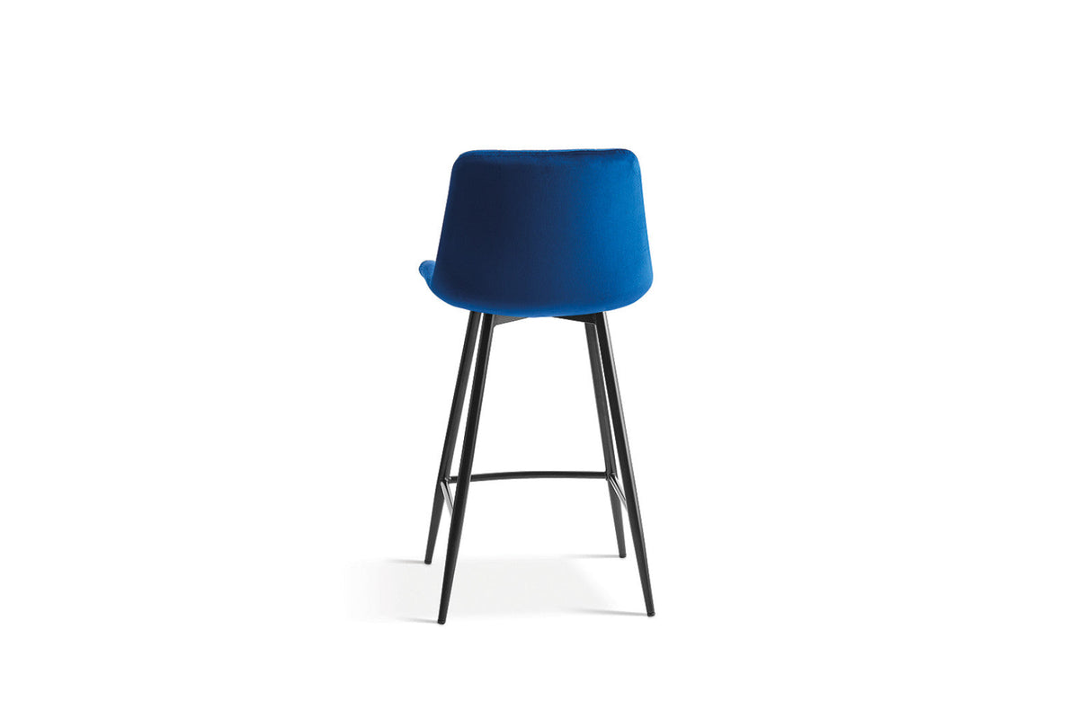 Chaise de comptoir Juta – Bleu – vue 5