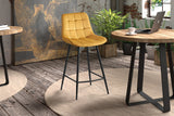 Chaise de comptoir Juta – Or – vue 3