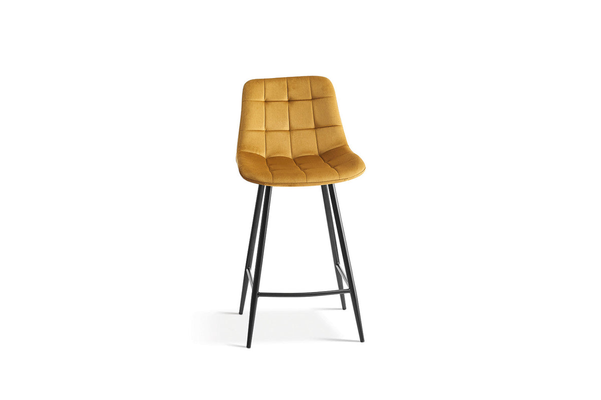 Chaise de comptoir Juta – Or – vue 4
