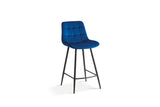 Chaise de comptoir Juta – Bleu – vue principale